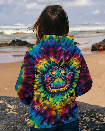 PAW PRINT VIBES TIE DYE ALL OVER PRINT - KMTM0511257