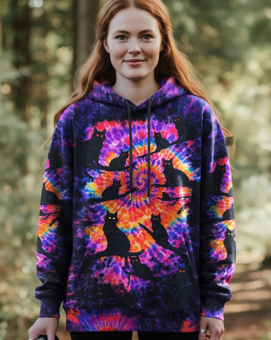 BLACK CAT IN THE DARK SWIRL ALL OVER PRINT - TLNO1201261
