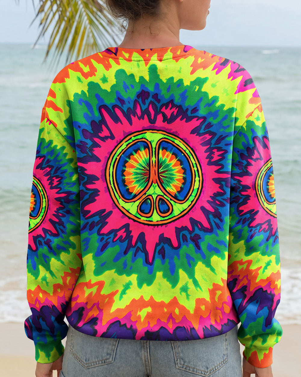 NEON TRIPPY PEACE ALL OVER PRINT - YHHN0801262