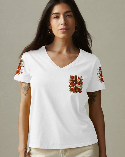 God Is Faithful Cardinal Christmas Women's All Over Print Shirt - Tlno0110253