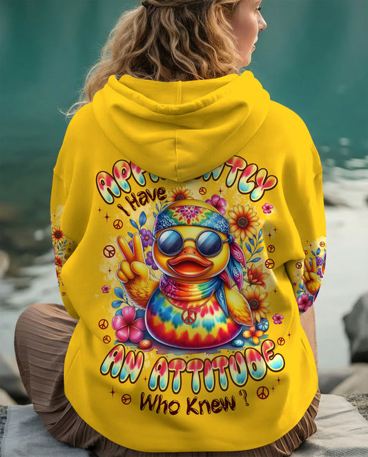 APPARENTLY I HAVE AN ATTITUDE WHO KNEW DUCK ALL OVER PRINT - TYPQ3112252