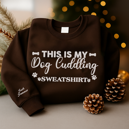 Personalized Embroidered This Is My Pet Cuddling Sweatshirt Hoodie