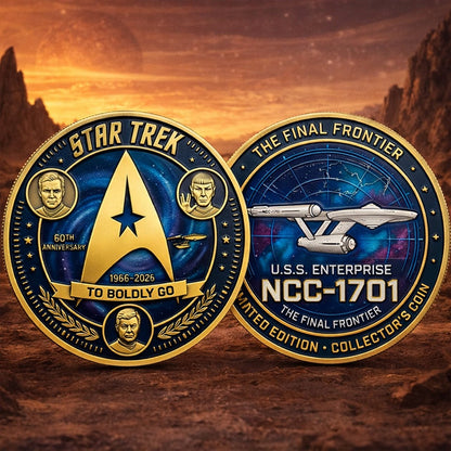 StarTrek 60th Anniversary Printed Commemorative Coin