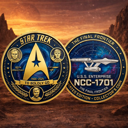 StarTrek 60th Anniversary Printed Commemorative Coin