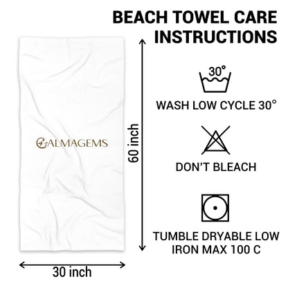 Personalized Microfiber Beach Towel Custom Design USA Gift Beach Towels GradoCreations