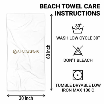 Personalized Beach Towel Custom Name Patriotic 4th of July Gift Beach Towels GradoCreations