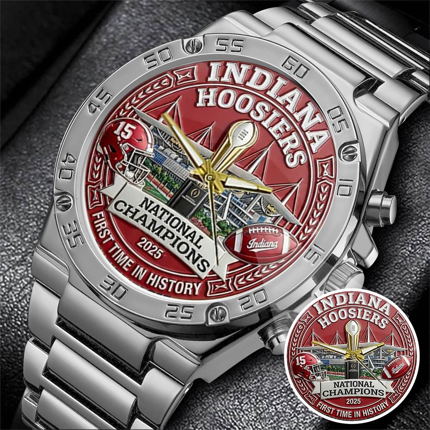 Personalized Indiana Hoosiers Football Watch