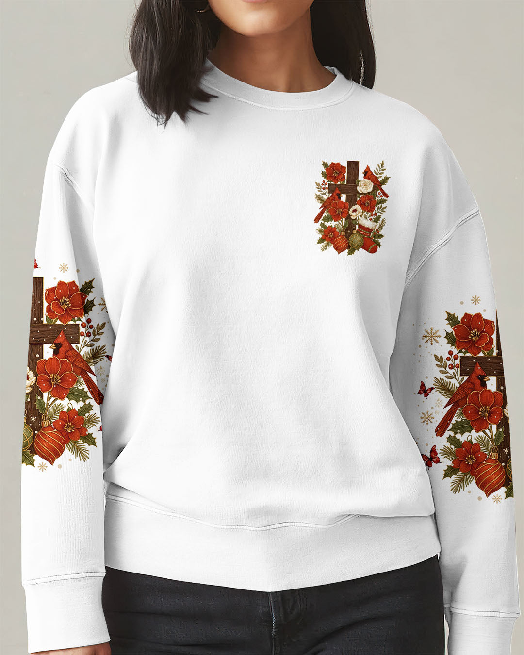 God Is Faithful Cardinal Christmas Women's All Over Print Shirt - Tlno0110253
