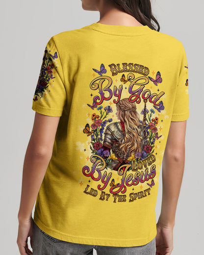 Blessed By God Loved By Jesus Warrior Flower  Women's All Over Print Shirt - Tltr3009251