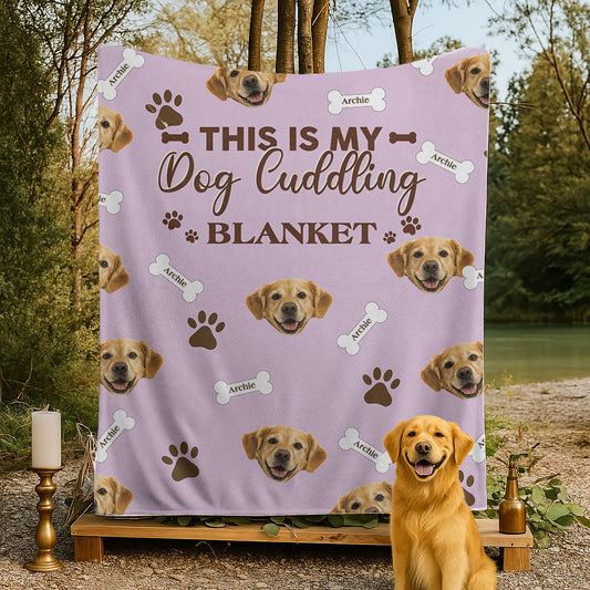 Personalized Pet Photo This Is My Pet Cuddling Soft Blanket