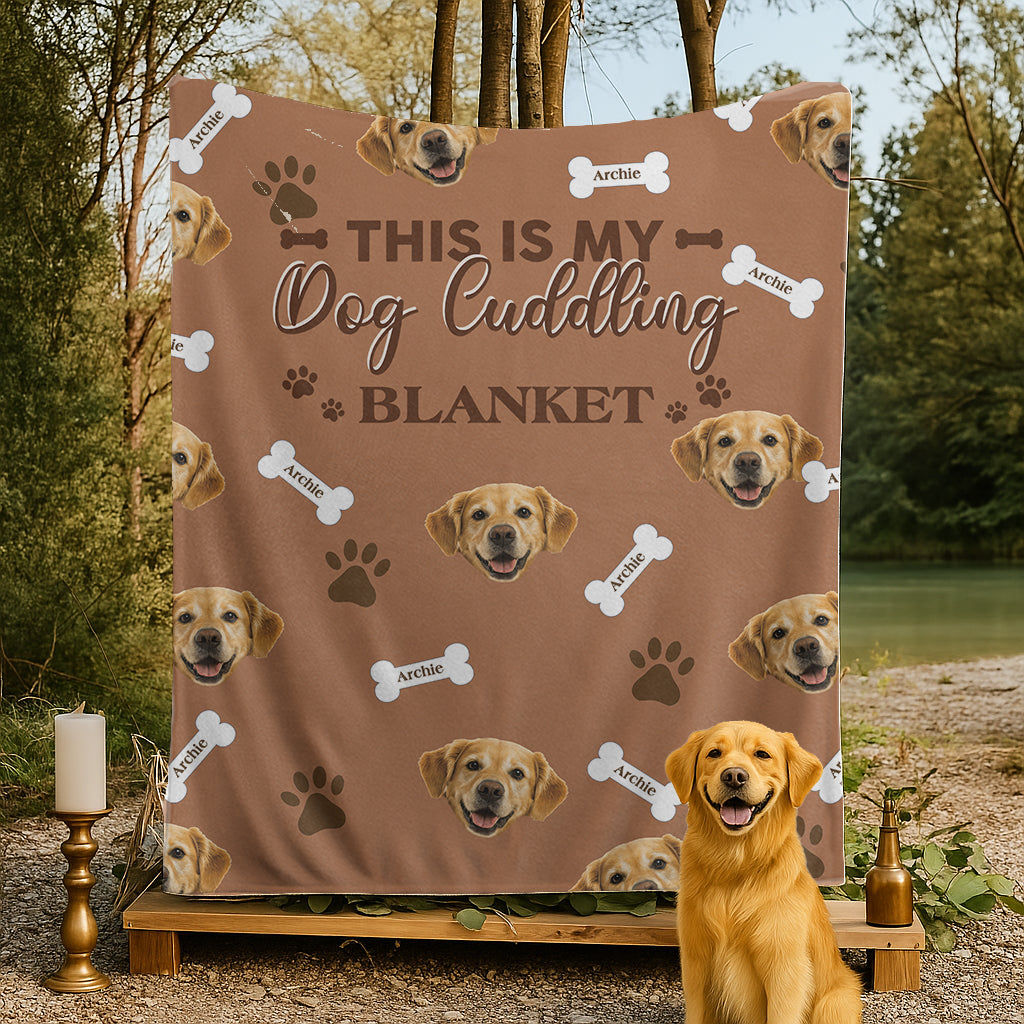 Personalized Pet Photo This Is My Pet Cuddling Soft Blanket
