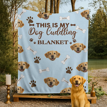 Personalized Pet Photo This Is My Pet Cuddling Soft Blanket