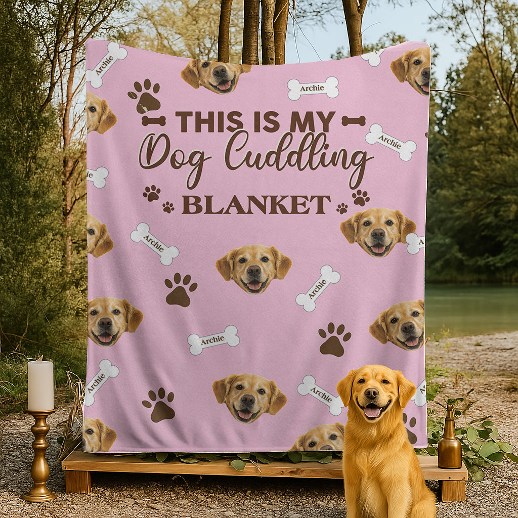 Personalized Pet Photo This Is My Pet Cuddling Soft Blanket