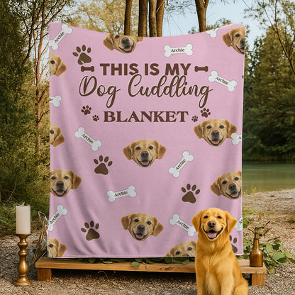 Personalized Pet Photo This Is My Pet Cuddling Soft Blanket