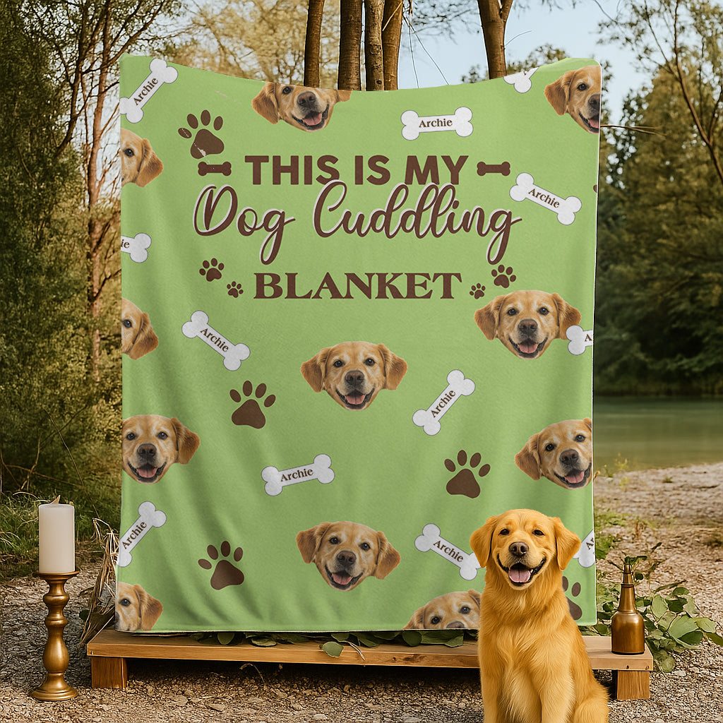 Personalized Pet Photo This Is My Pet Cuddling Soft Blanket