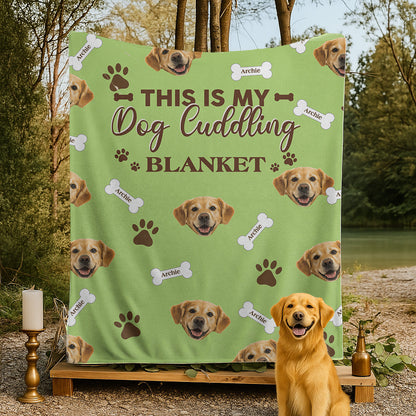 Personalized Pet Photo This Is My Pet Cuddling Soft Blanket