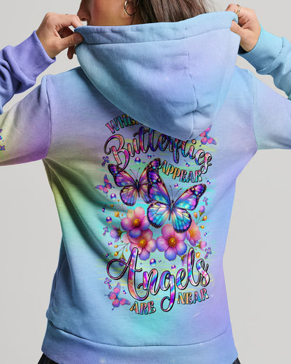 When Butterflies Appear Angels Are Near Women's All Over Print Shirt - Tltr3009253