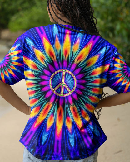 NEON COLORFUL PEACE FLOWER ALL OVER PRINT - YHHG0701261