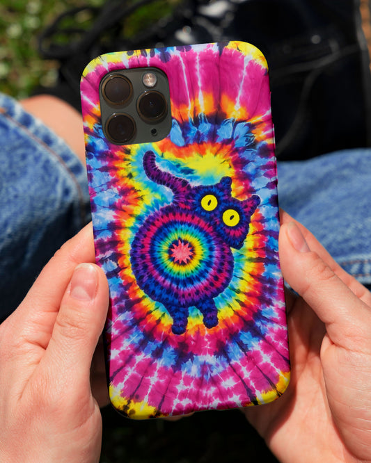 CAT COLORFUL SWIRL PATTERN PHONE CASE  - TLNO0701261
