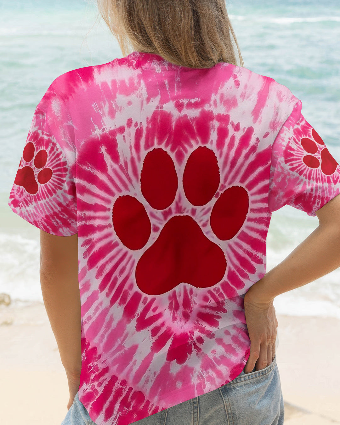 PINK SWIRL PAW ALL OVER PRINT - YHLT0201262