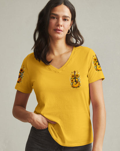 I Will Sing Of The Goodness Of God Guitar Sunflower Women's All Over Print Shirt - Tyqy2709251