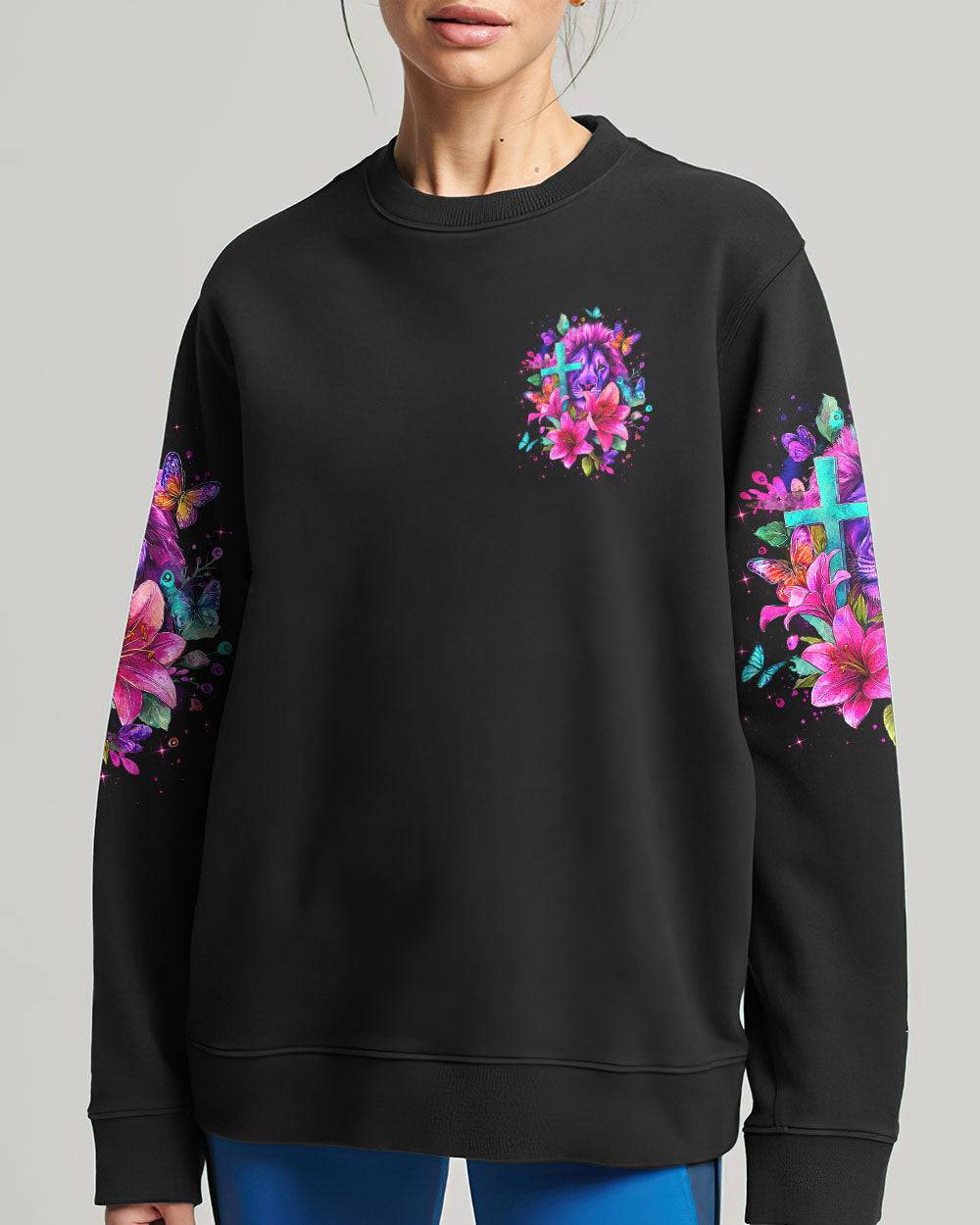 As Strong As I Am Lion Lilies Women's All Over Print Shirt - Tltw2709252