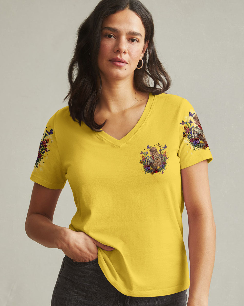 Blessed By God Loved By Jesus Warrior Flower  Women's All Over Print Shirt - Tltr3009251