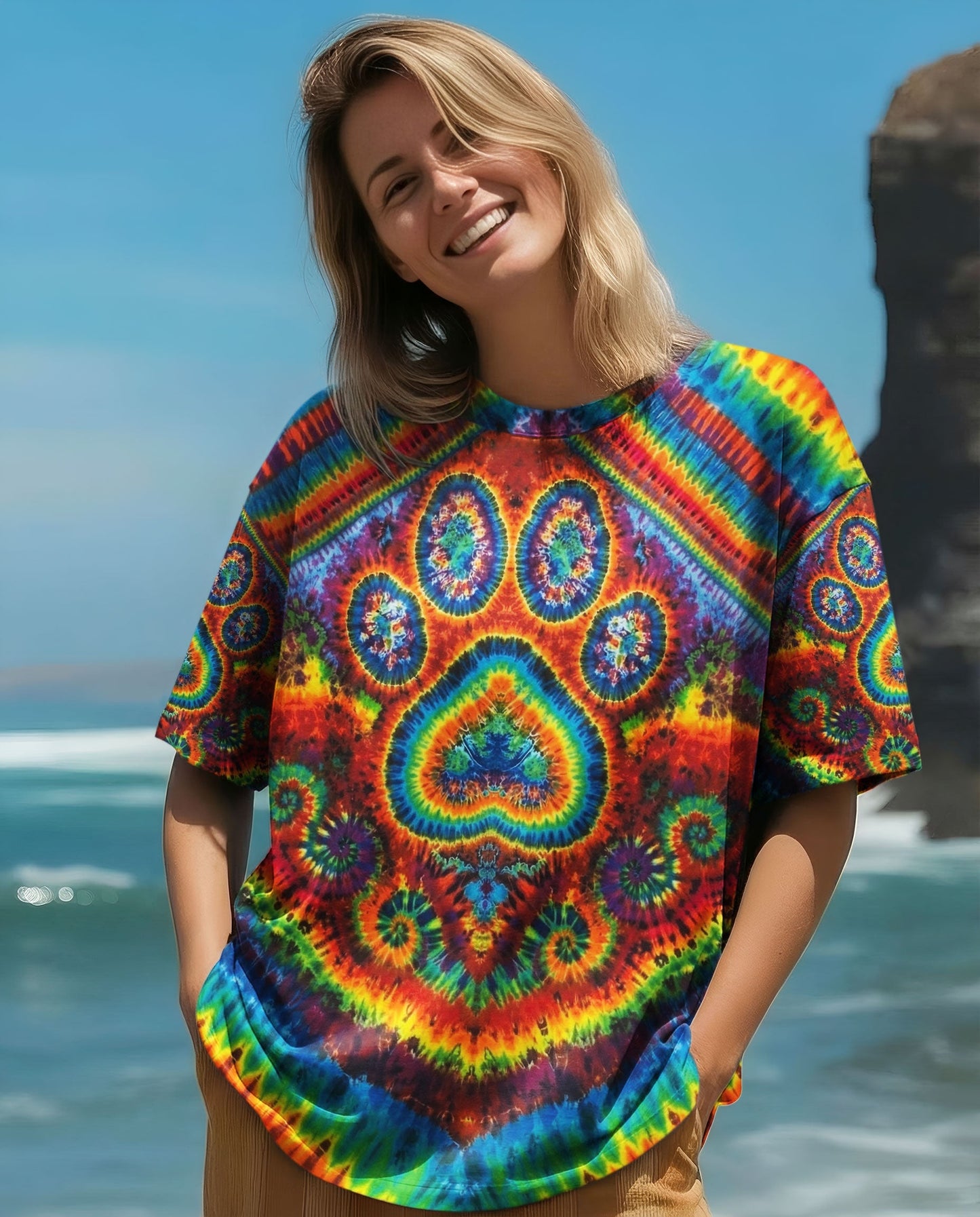 PAW PRINT COLORFUL PATTERN ALL OVER PRINT - TLNO2612251