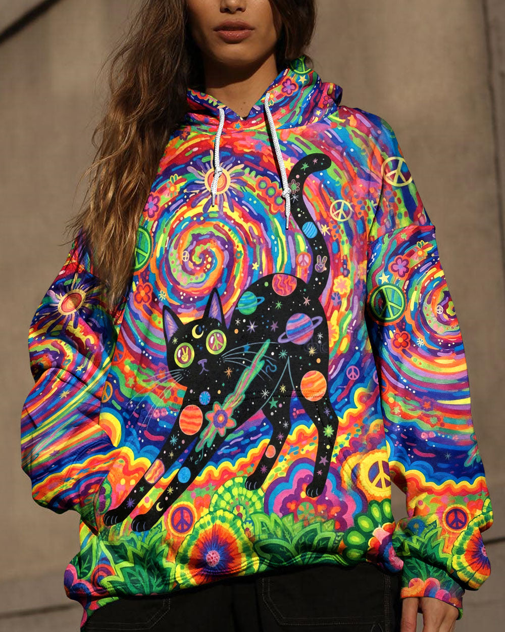 COSMIC HIPPIE CAT ALL OVER PRINT - YHHG0701263