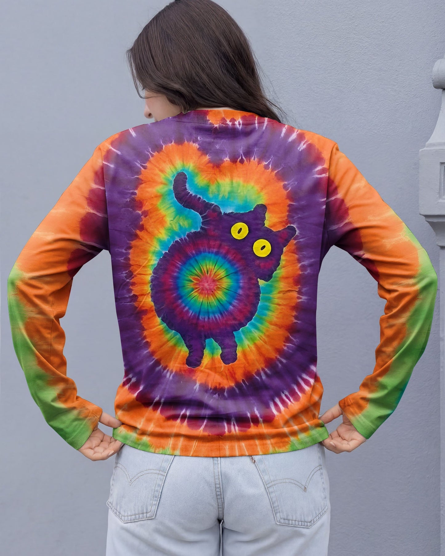 FUNNY CAT SWIRL ALL OVER PRINT - TLNO0901261