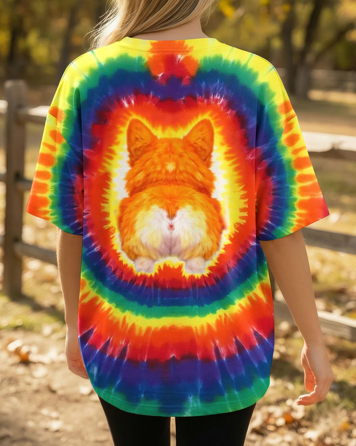 CUTE CORGI COLORFUL SWIRL ALL OVER PRINT   - TLTW0701262
