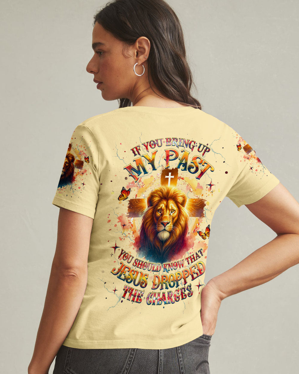 Jesus Dropped The Charges Lion Women's All Over Print Shirt - Yhhg2609253