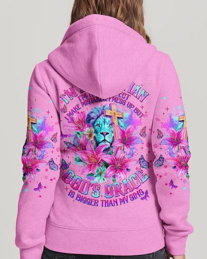 God's Grace Is Bigger Than My Sins Lion Lilies Women's All Over Print Shirt  - Tlnt2709251