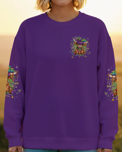 I HAVE AN ATTITUDE MARDI GRASS COW ALL OVER PRINT - YHHG0801262