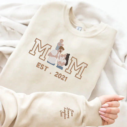 Custom Embroidery Sweatshirt Portrait from Photo