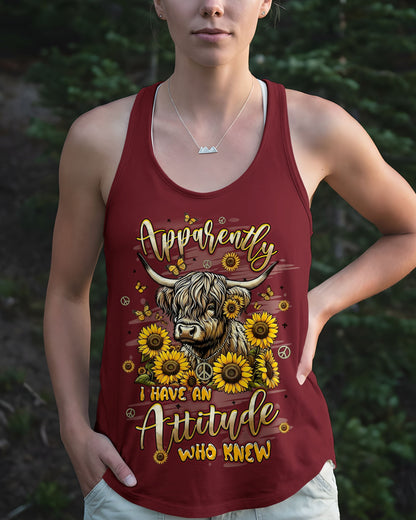 APPARENTLY I HAVE AN ATTITUDE WHO KNEW COW ALL OVER PRINT - YHLT2612253