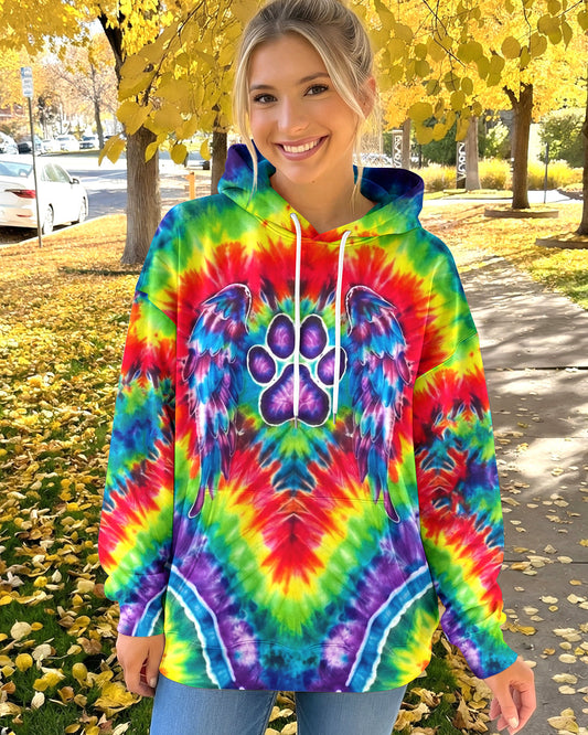 RAINBOW PSYCHEDELIC PAWPRINT MIRAGE ALL OVER PRINT - YHHG1201262