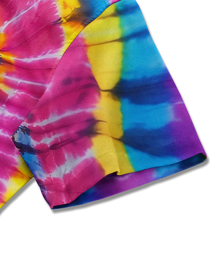 CAT COLORFUL SWIRL PATTERN HAWAIIAN SHIRT   - TLNO0701264