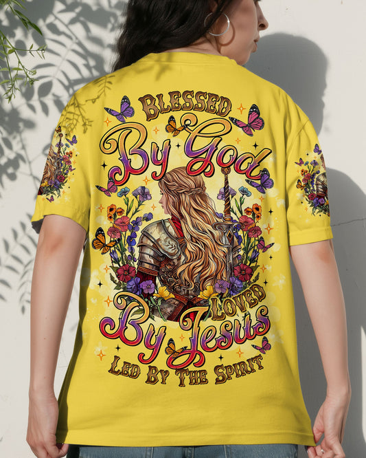 Blessed By God Loved By Jesus Warrior Flower  Women's All Over Print Shirt - Tltr3009251