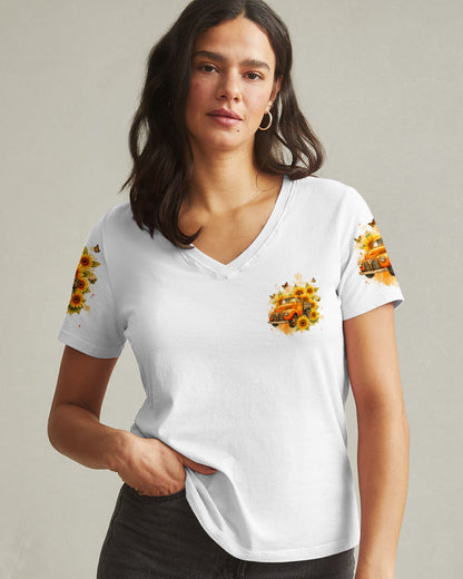 Jesus Take The Wheel Sunflower Women's All Over Print Shirt - Typq2909251
