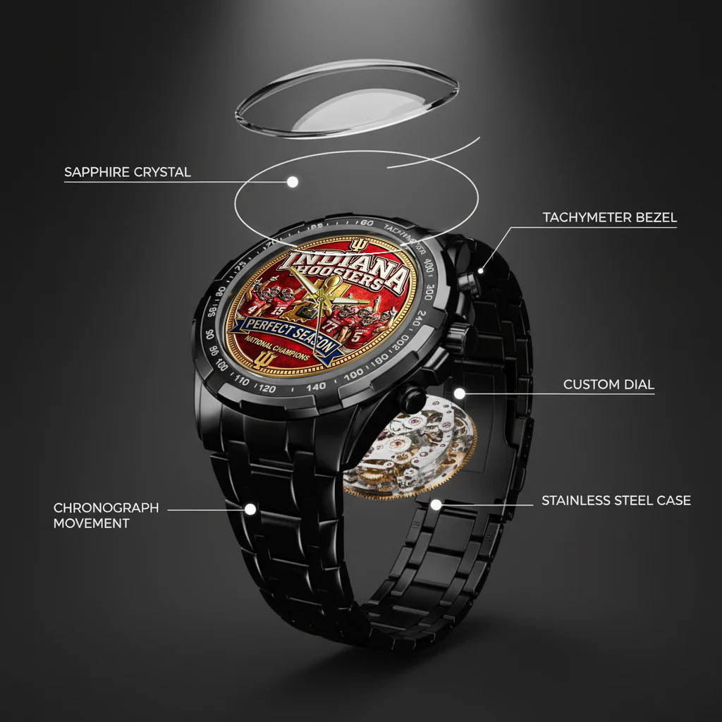 Personalized Indiana Hoosiers Football Watch