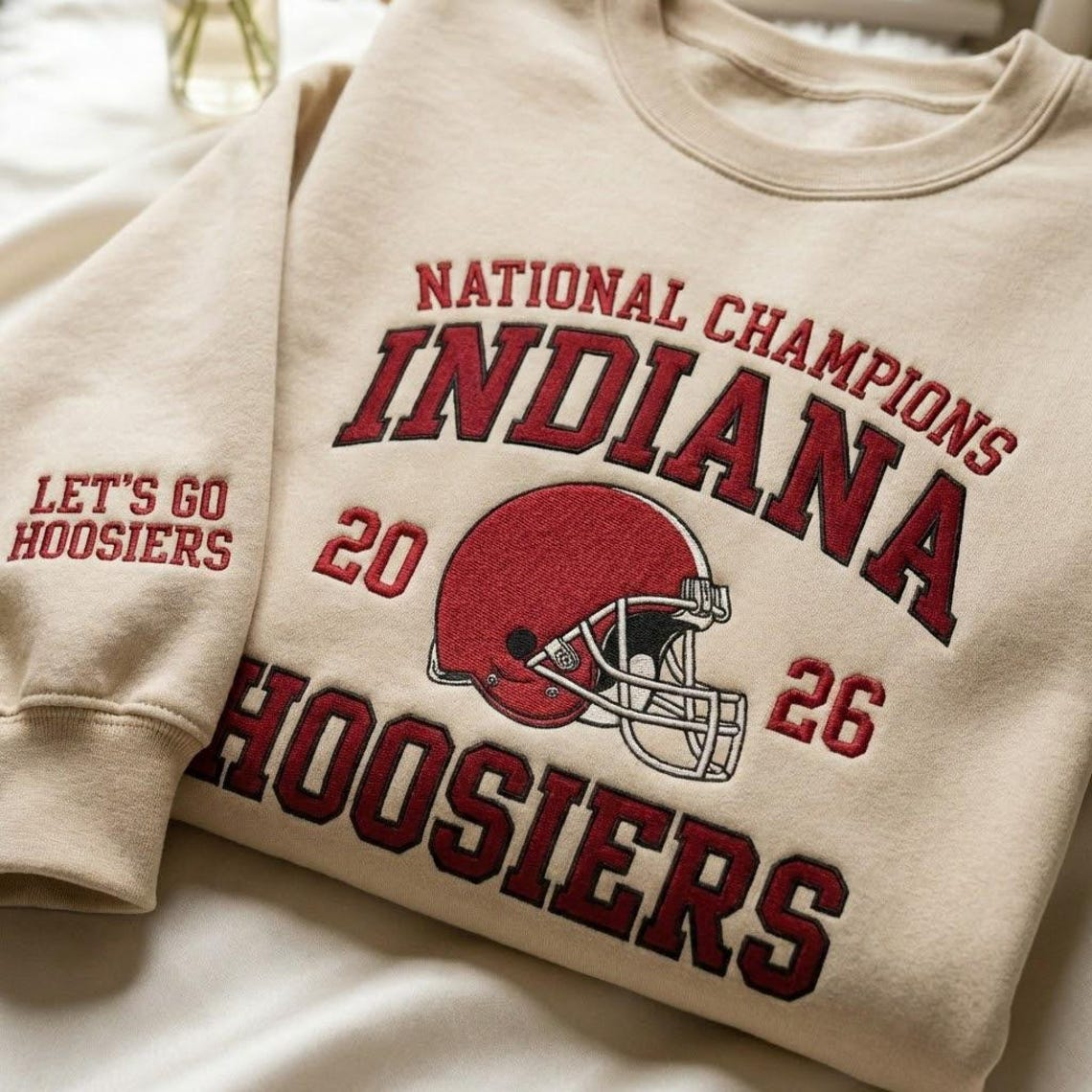Embroidered Hoosiers Champs 25/26 Quarter-Zip Sweatshirt, Hoodie Sweatshirt T-Shirt