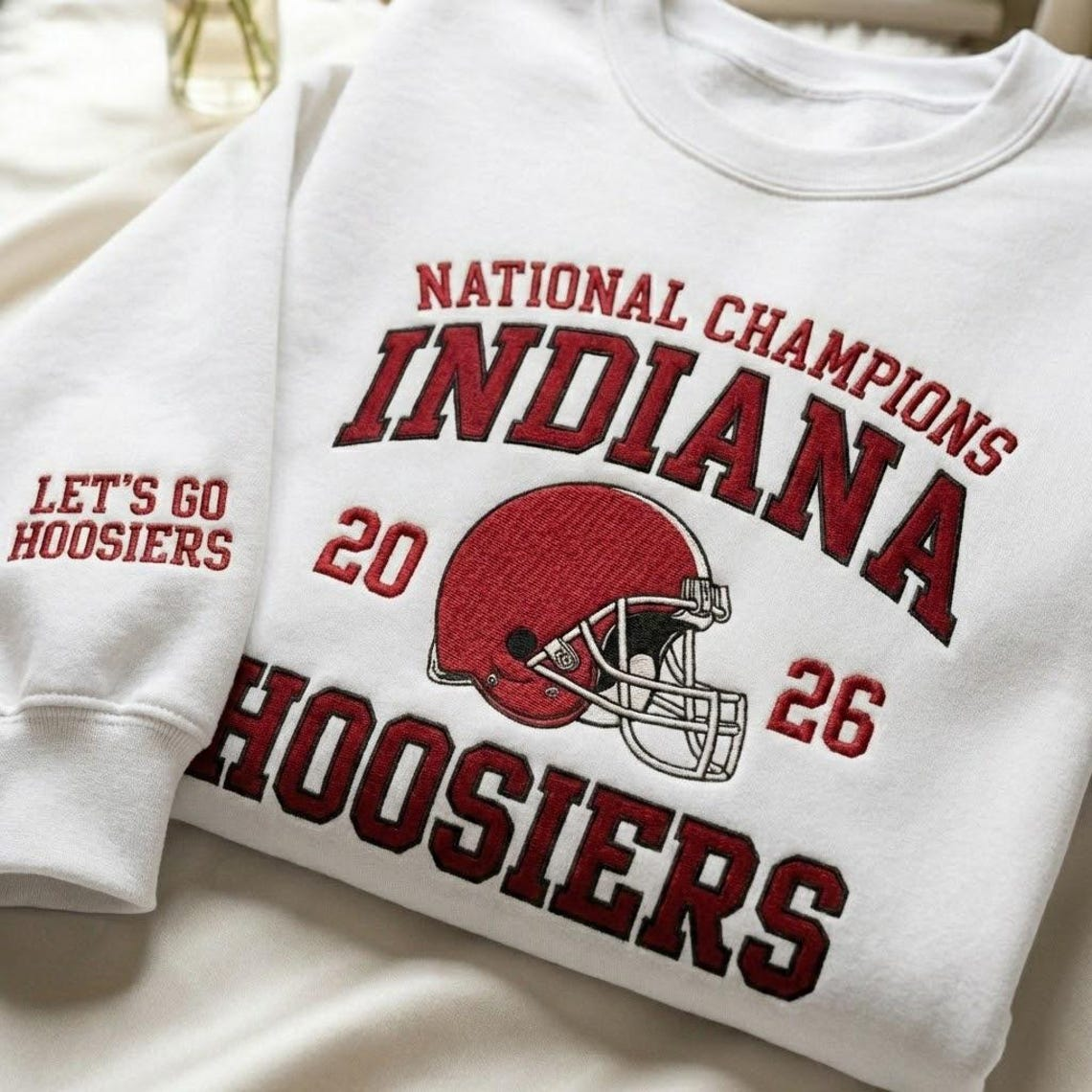 Embroidered Hoosiers Champs 25/26 Quarter-Zip Sweatshirt, Hoodie Sweatshirt T-Shirt