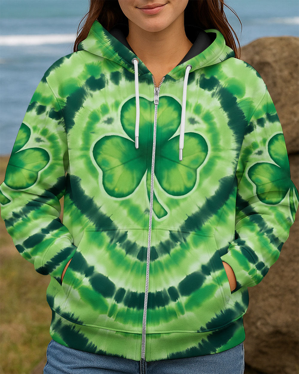 SHAMROCK GREEN COLOR PATRICK'S DAY ALL OVER PRINT - TYQY3012253
