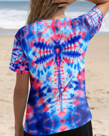 DRAGONFLY PINK AND BLUE ALL OVER PRINT - TYQY0901261