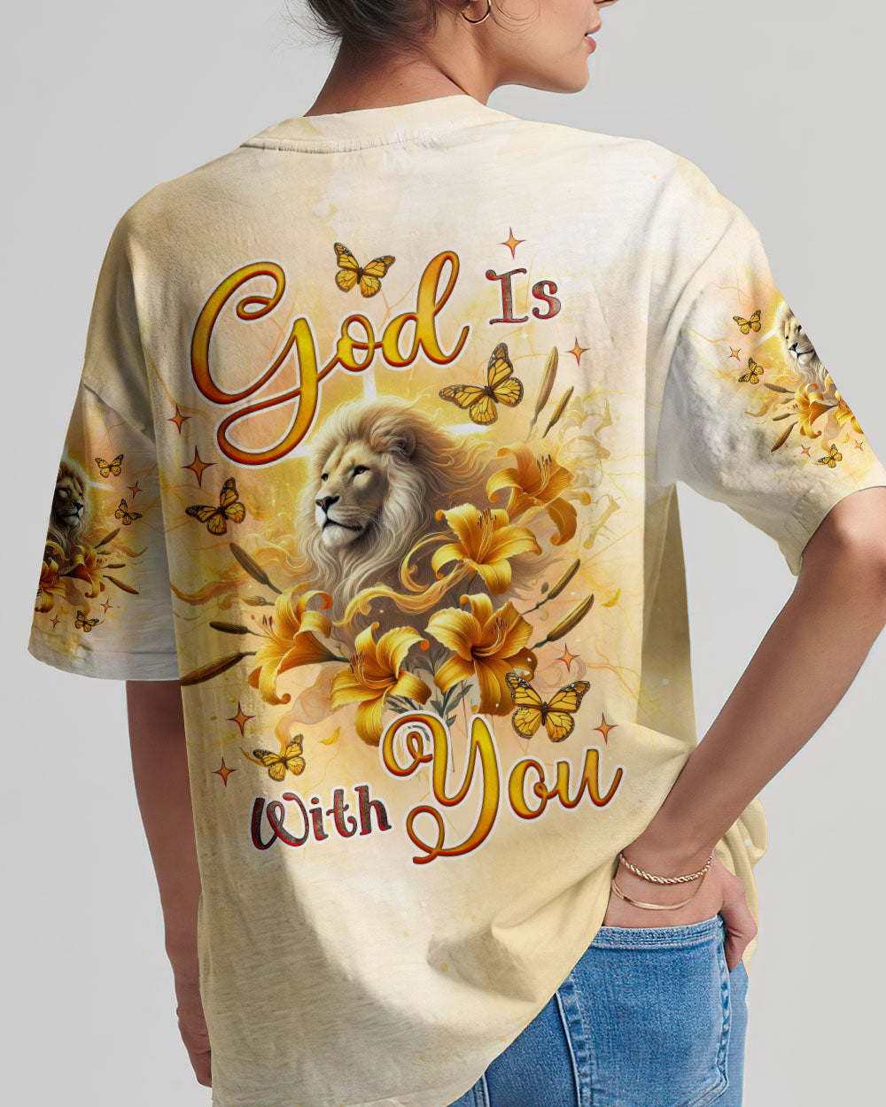 (Hot Deal) God Is With You Lilies Lion  Women's All Over Print Shirt  -  Tlnz0702254