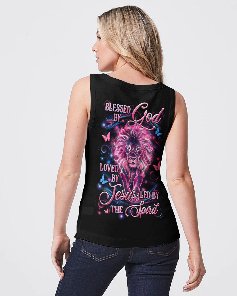 Blessed By God Loved By Jesus Lion Women's All Over Print Shirt - Yhln2909251