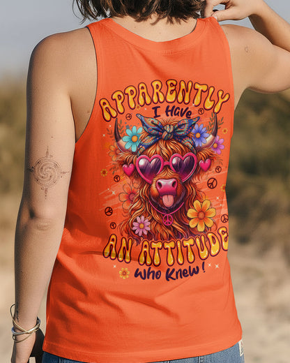 APPARENTLY I HAVE AN ATTITUDE WHO KNEW COW ALL OVER PRINT - TYPQ3012251