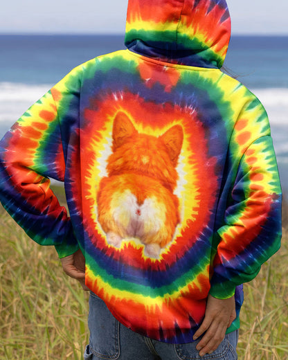 CUTE CORGI COLORFUL SWIRL ALL OVER PRINT   - TLTW0701262