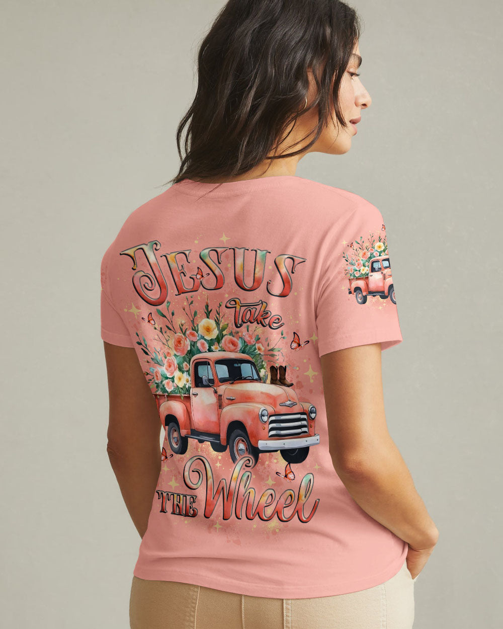 Jesus Take The Wheel Women's All Over Print Shirt - Yhlt2909254